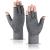 VITTO Anti-Arthritis Gloves Women & Men with Grips - Compression Gloves for Arthritis Pain Relief Carpal Tunnel Injuries - Fingerless Gloves for Women & Fingerless Gloves for Men (Large Grey)
