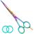 Candure hairdressing scissors premium hair cutting scissors Professional hair scissors with extra sharp and precise cuts rainbow hairdressing fris r scissors for men women and adults 6.5 "customs