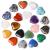 YATOJUZI 20PCS Natural Heart Healing Crystals Rose Quartz Amethyst Heart Love Stones Set Bulk Polished Pocket Palm Thumb Gemstones Chakra Reiki Balancing 0.8 inch 1-20pcs