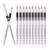 White Eyeliner Pencils Professional Use as Highlighter  Soft  Waterproof  Long-Lasting Eyeshadow  Eye Brightener  Beauty Makeup Tools (12pcs)