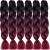 Braids Extension-Ombre Braiding Hair Burgundy Hair For Including 6PCs/Pack 100g/PC Kunsthaar for braiding Synthetic Jumbo Braids for DIY WIGS OMBRE BURGUNDY