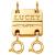 Dailyacc Lucky Necklace Layering Clasp 18K Gold and Silver Strong Multiple Necklace Clasps For Layered Separator Double - Glod