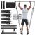 Qicool Pilates Bar Set adjustable Pilates Bar Kit with 4 resistance tapes foam handle and door anchor for legs hip.Portable fitness equipment for home for yoga pilates stretch shapes black (adjustable 40.50lbs))