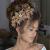 ULAPAN Wedding Hairpiece Headbands Rhinestone Gold Bridal Tiara for Women Bridal Hair Accessories (Gold)
