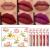 evpct 6Pcs Peony Flower Liquid Matte Lipstick Set Dark Red Purple Matte Matt Permanent Lipsticks Lip Stain Set for Women Long Lasting Waterproof 24 Matt Liquid Lippies labiales matte larga duracion 24 6 Count (Pack of 1)...