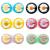 Cosysparks contact lens container daisy contact lens container travel flower portable contact lens container contact lenses container mini contact lenses box for trip home (6 Pack)