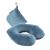 Inflatable Travel Neck Pillow for Airplane Train Car Washable Pillowcase U Shaped Office Napping Pillow Deep Grey