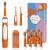 CHAIN PEAK Dinosaur Toothbrush  Kids Sonic Electric Toothbrush for Children  Toddlers Boys Girls Age 3-12 with 30s Reminder  2 Mins Timer  5 Modes  8 Brush Heads  Rechargeable  Wall-Mounted Holder 8680 Orange+8 Heads+hol...