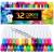 sunacme Fabric Markers Pen  32 Colors Permanent Fabric Paint Pens Art Markers Set - Fine Tip  Child Safe & Non- Toxic for Canvas  Bags  T-Shirts  Sneakers