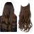 SARLA Hair Extension 18 Inch Invisible Adjustable Wire Hair Piece Curly Wavy Long Synthetic Hairpieces for Women Natural Heat Temperature Fiber (18 Inch (Pack of 1) Medium Brown) 18 Inch (Pack of 1) Medium Brown