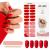 Kalolary 20PCS Nail Adhesive Wrap Nail Gel Polish Strips Full Wraps Nail Polish Stickers Cured Gel Nail Strips Self-Adhesive Gel Nail Wrap Stickers Decals(UV/LED Lamp Required) (Red)