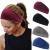YONUF Headbands For Women Girls Nurses Doctors With Buttons Elastic Yoga Hair Bands Accessories Non Slip 4 Pcs Solid