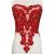 Handmade red/Blue/Gold/Green Rhinestones lace Bodice Applique Sewing Beads Crystal Trim Patches Accessory for Dress Clothes (Red)