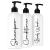 Alora 16oz Reusable Shampoo and Conditioner Bottles - Set of 3 - White - Easy to read Lettering - Pump Bottle Dispenser for Shampoo Conditioner Body Wash - Empty Plastic Refillable Containers Set of 3 White