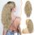 Claw Clip Ponytail Extension BARSDAR 18'' Long Curly Wavy Blonde Multi Layered Ponytail Hair Extensions Synthetic Fake Pony Tail Hairpieces for Women Girls Daily Party (Ash Blonde Mixed) 18 Inch Light Ash Blonde Mixed