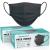 Black Disposable Face Mask 3-Ply Adult Masks Facial Cover with Elastic Earloops For Home Office School and Outdoors Pack of 100
