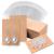 Earring Cards for Selling Including 120 Pcs Earring Holder Cards 120 Earring Packaging and 240 Pcs Earring Backs for Earrings/Necklace/Jewelry Display Jewelry Packaging 3.5x2.4 Inches (Brown)