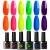 UR SUGAR Neon Gel Nail Polish 6 Colours Halloween Hot Pink Neon Orange Yellow Green Blue Purple Colours Gel Polish Kit Soak Off Fluorescent Gel Nail Varnish Set for Home DIY Manicure Gifts for Women