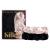 SILKIE x2 Set 100% Pure Mulberry Silk Pink Black Large Oversized Scrunchies Silk Travel Pouch Hair Ties Elastics Hair Care Premium Ponytail Holder No Damage Classic