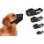 Dog Safety Muzzle Biting Barking Chewing Control Adjustable Nylon Small to 2XL (MEDIUM)
