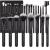 DUcare Professional Makeup Brushes Set 27Pcs Makeup Brush Set Premium Synthetic Kabuki Foundation Blending Face Powder Blush Concealers Eye Shadows Brushes black