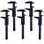 6 Inch/ 150 mm Eyebrow Measuring Ruler  Brow Mapping Ruler Tool  Mini Vernier Caliper Double Scale Plastic Ruler for Eyebrow Tattoo Brow Artists Makeup 5PCS(Black)