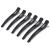 AIMIKE 6pcs Professional Hair Clips for Styling Sectioning Non Slip No-Trace Duck Billed Hair Clips with Silicone Band Salon and Home Hair Cutting Clips for Hairdresser Women Men - Black 10.9cm 6 black