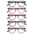 COJWIS 5 Pack Reading glasses Blue light filter for women Men Men's Spring Sharnian Glasses Anti-Tired Dazing UV reading aid (5 Pack Color 1.75 Multiplier_X) 5 Pack Color 1.75 X