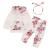 puseky Newborn Baby Girl Clothes Floral Hoodie Sweatshirt with Pocket Flower Pants Tracksuit Outfits Set 6-12 Months White+floral