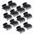 Latrate hot roller clips 12 pieces of curlers clips plastic hot scooter clip replacement hair clips for women girls hair section styling white (black)