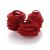 My Lello Hair Elastics Hair Ties Professional Grade Ponytail Holders - Red 20 Pack 20 Count (Pack of 1) Red