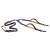 Floxik double leash complete set large | Flexible reflective premium dog leash for two dogs to couple with short holder black