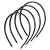 Heyu-Lotus 4 PCS Head Bands for Men Plastic Plain Sport Headbands Elastic Comb Non-slip Hair Band DIY Hair Hoop Gripper Teeth Hairbandfor Men and Women