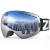 ZIONOR X Ski Goggles - OTG Snowboard Goggles Detachable Lens for Men Women Adult A0-vlt 9 Blackframe Silverlens