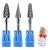 CGBE Nail Drill Bits 3/32Inches Tungsten Steel Nail Drill Bits For Gel Acrylic Nail Cuticle Drill Bits Medium for Home Salon Use - 3pcs - Medium 3PCS Tungsten Carbide