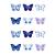 12 Alzheimer's Charity Fundraising Butterfly Edible Wafer Paper Cake Toppers Decorations