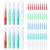 50 pieces of interdental brushes interdental brushes tooth cleaning gap with coating toothbrush gap rooms for cleaning between the preservation of oral health (5 colors)