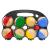 GICO Boccia game made of solid wood 8 balls diameter 7 cm -Made in EU- 3011