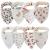 WD & CD 8 pieces Baby triangular scarf bib double -aged soft & absorbing Musselin Halst towel sabberneckchen with 2 adjustable snap button for baby toddlers newborns boys girls