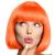 Bob Wig Cabaret Pageboy Charleston Wigs for Carnival/Mardi Gras & Theme Party - 13 COLORS (Orange.)