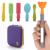 Special Supplies Buzz Buddy Oral Stimulation kit with 6 Soft Textured Interchangeable Heads, Calm Sensory Needs, Support Speech, and Stimulate Self Feeding, Gentle Vibrations - Grey