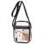 Vorspack Clear Bag Stadium Approved - PVC Clear Purse Clear Crossbody Bag with Front Pocket for Concerts Sports Festivals Black