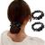 Black Elegant Bling Boho Crystal Beads Hair Ties Hair Ropes Hair Scrunchies Elastics Ponytail Holders Hair Wrist Ties Bands Scrunchies Hair Jewelry Hair Accessory for Show Gym Dance Party for Girl Women