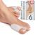 YOGAMEDIC Bunion Corrector Toe Separator for Big Toe to Relax 6Pcs for Hallux Valgus & Bunion Support- 0% BPA Soft Silicone One-Size Pads Protector for Overlapping Toes Unisex
