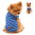 Paid fulf clothes for small dogs Young girls Summer striped puppy t-shirt vest breathable 100% cotton T-shirt sleeveless chihuahua yorkshire blue XXL XXL: back length: 40cm/15.5 " bust: 52cm/20.5" Blue blue