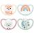 Nuk Space Day & Night Baby Casing |0-6 months |In the dark shining pacifiers with additional openings for sensitive skin |BPA-free silicone |Fuchs & sheep |4 pieces of 0-6m pink