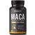 Organic Maca Root Powder Capsules 1500 mg with Black + Red + Yellow Peruvian Maca Root Extract Supplement for Men and Women - Vegan Pills