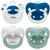 Nuk Signature Day & Night Baby Casing |0-6 months |Calms 95 % of the babies |BPA-free silicone pacifier in heart shape |Lights up in the dark |Stars |4 pieces blue 0-6m