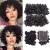 Peruvian Curly Hair Bundles Short Bob Curly Human Hair Bundles with Closure 10A Ocean Weave 8 Bundles with 4x4 Closure(8 8 8 8 8 8 8 8+8)25g/Bundle Peruvian Virgin Human Hair Bundles Natural Color 8 8 8 8 8...