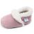 Dotty Fish Suede Baby Slippers. Warm Fleece Lined. Infant Toddler Shoes. Non-Slip Soft Sole. Boys Girls. 0-6 Months - 5-6 Years 18-24 Months Soft Pink